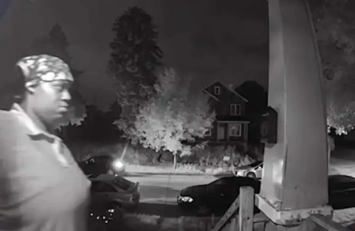 Джания Джонс, попавшаяся на камеру наблюдения у дома курьера.