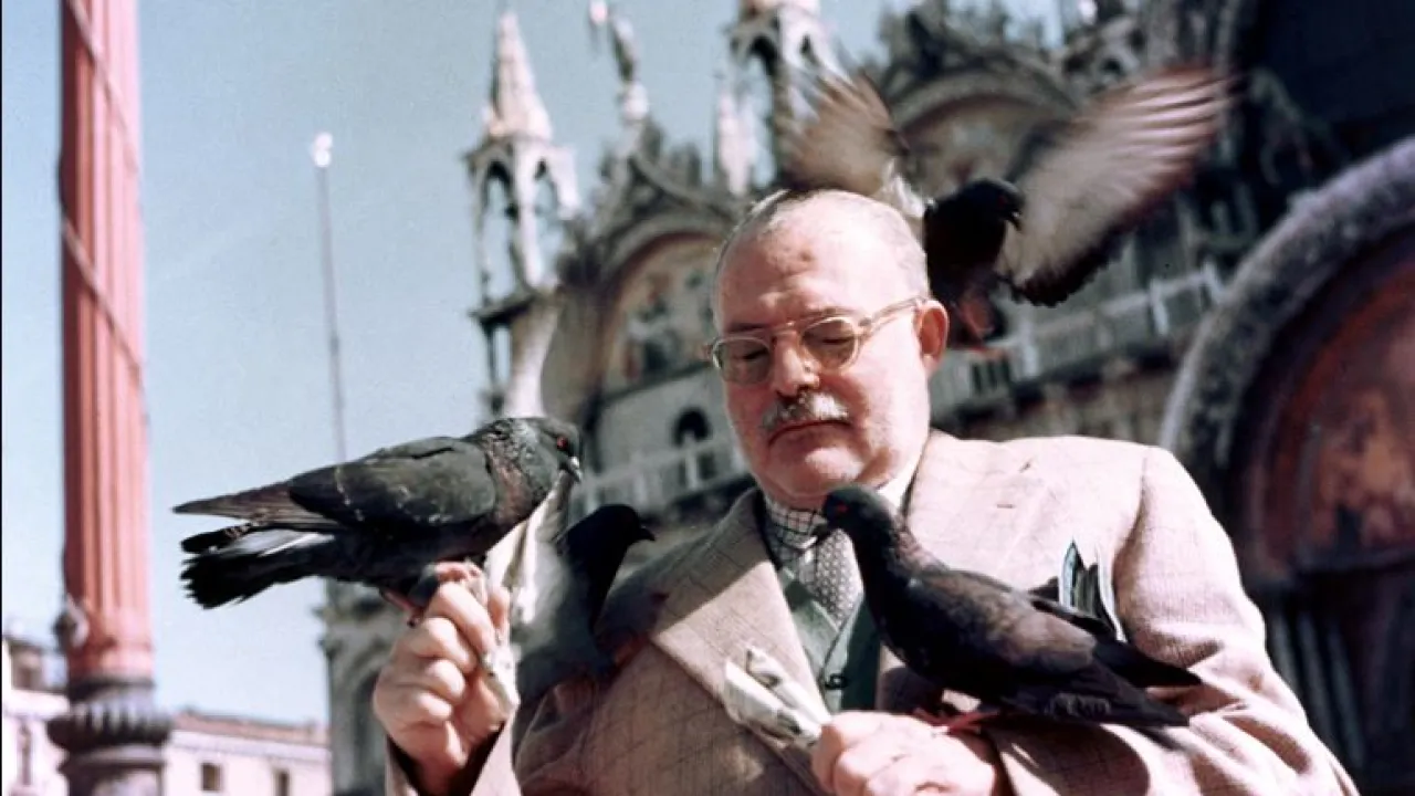 Эрнест Хемингуэй в Венеции, Италия, 1954 год.