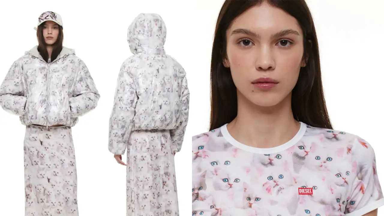 Коллекция одежды с котиками от Diesel.