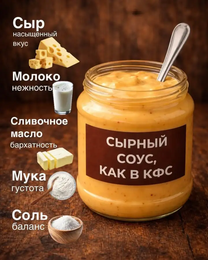 Сырный соус, как в КФС.