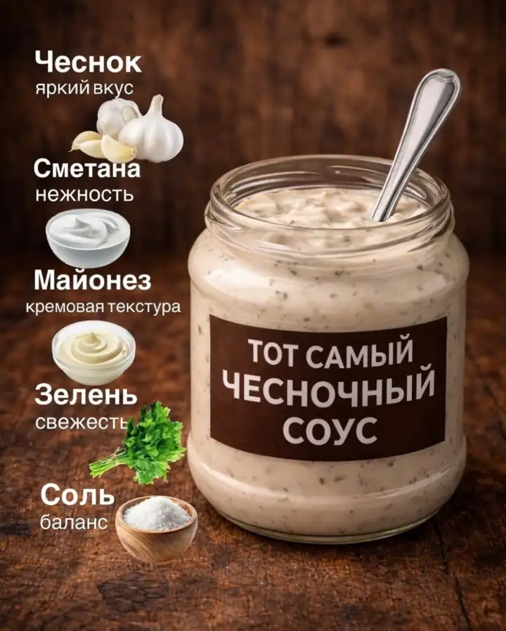 Тот самый чесночный соус.