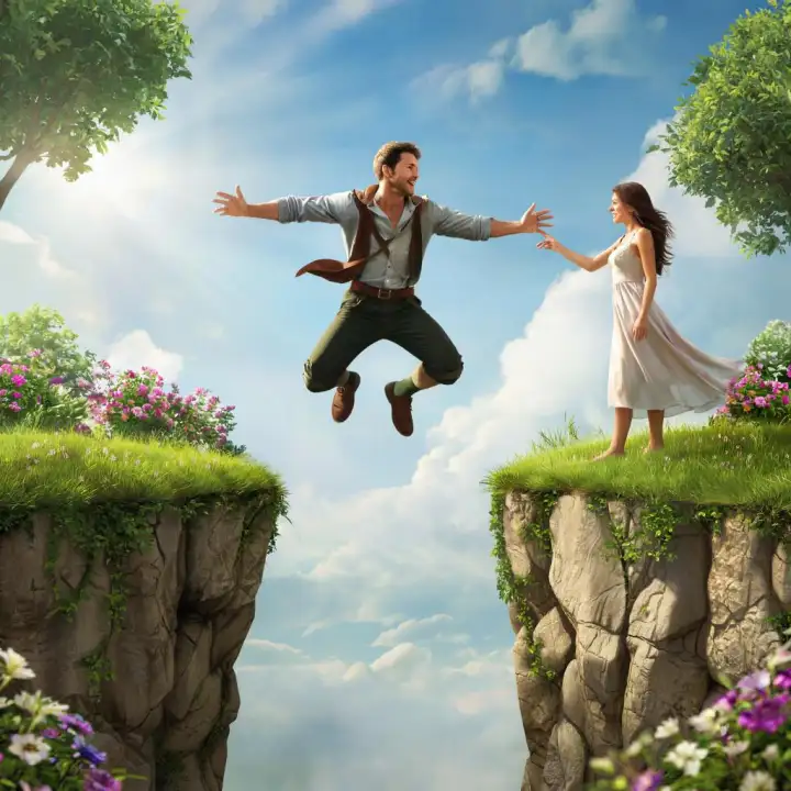 Парень идет на риск ради девушки.