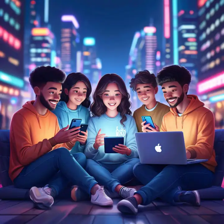 Общение зумеров.