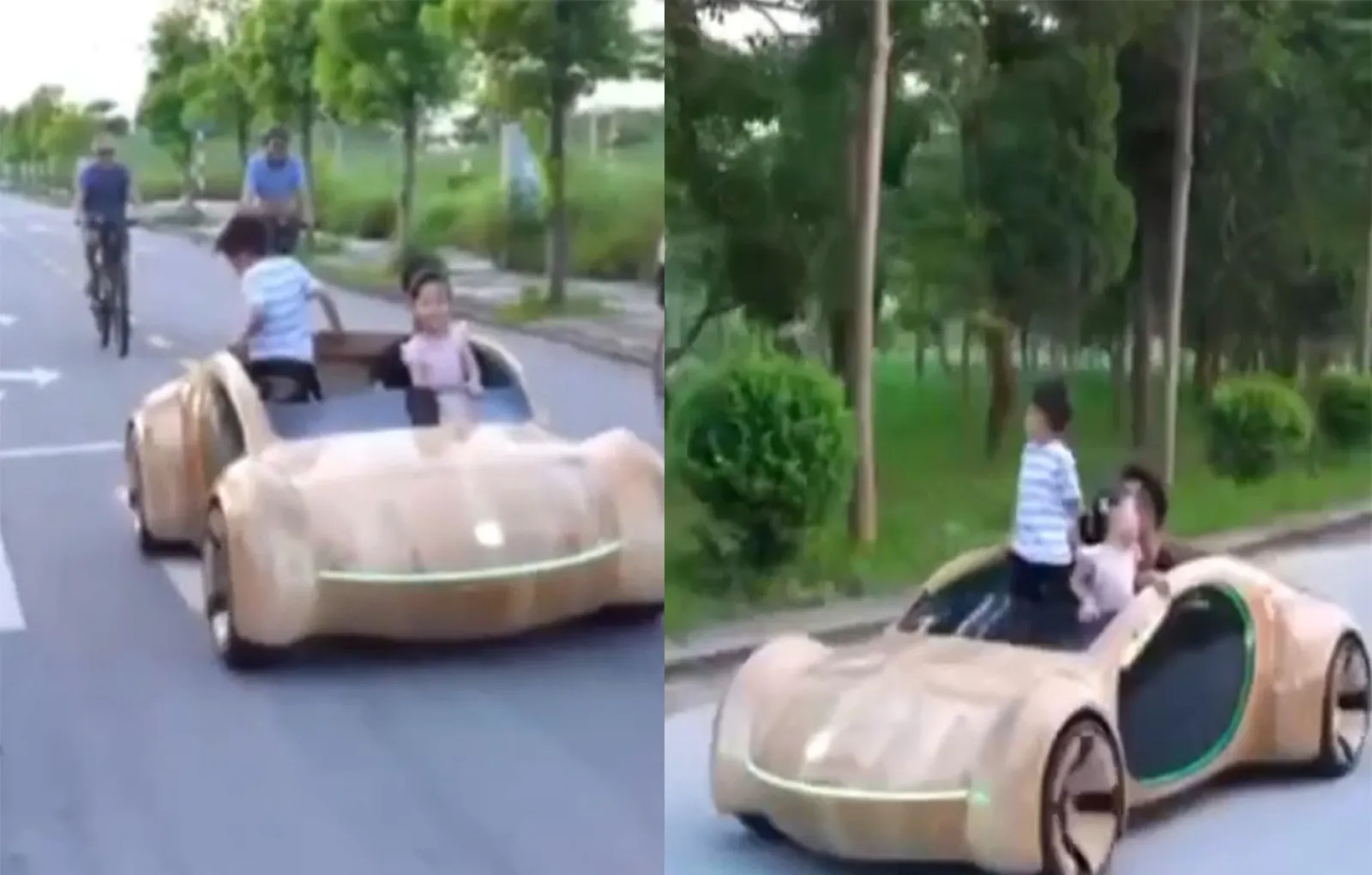 Деревянный Apple Car.