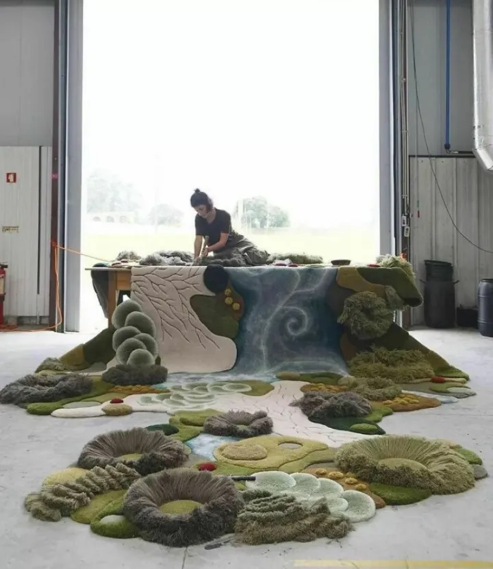 Ковер ручной работы, дизайн Ванессы Баррагао.