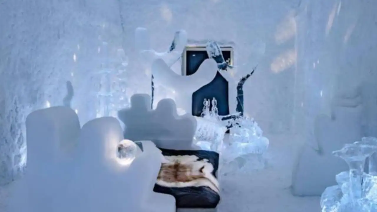 Ледяной отель в Швеции.