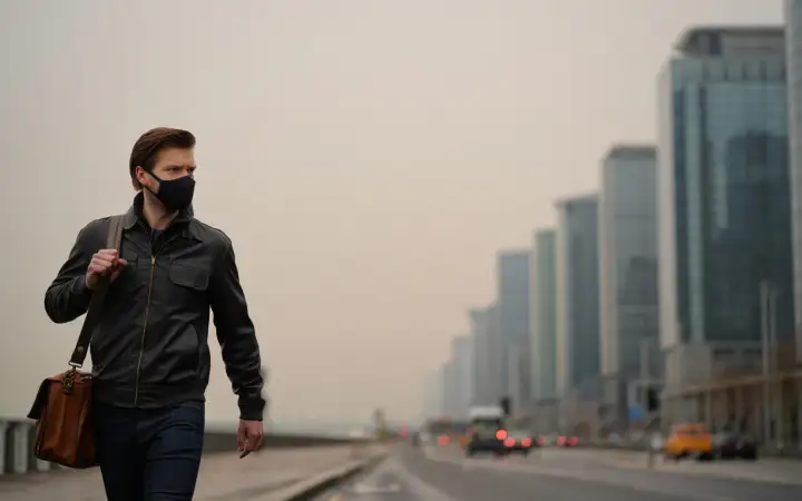 Смог в городе.