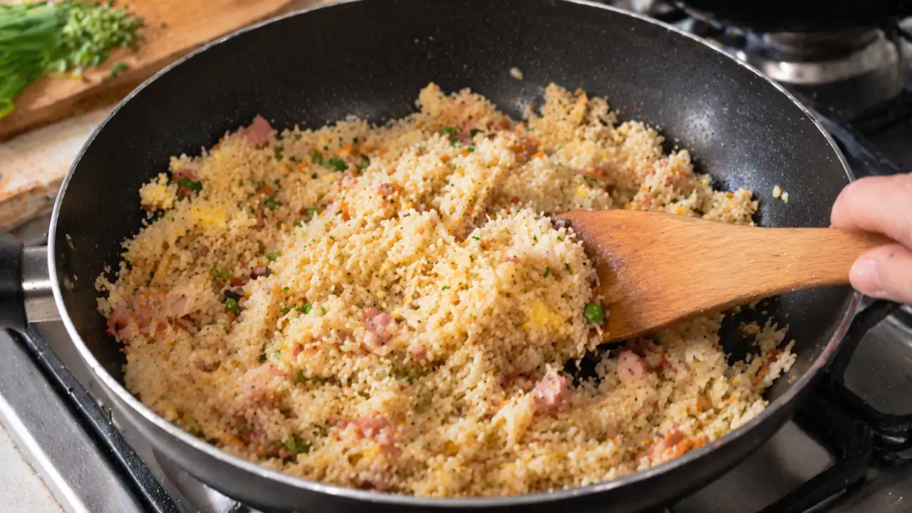 Рис с яйцом