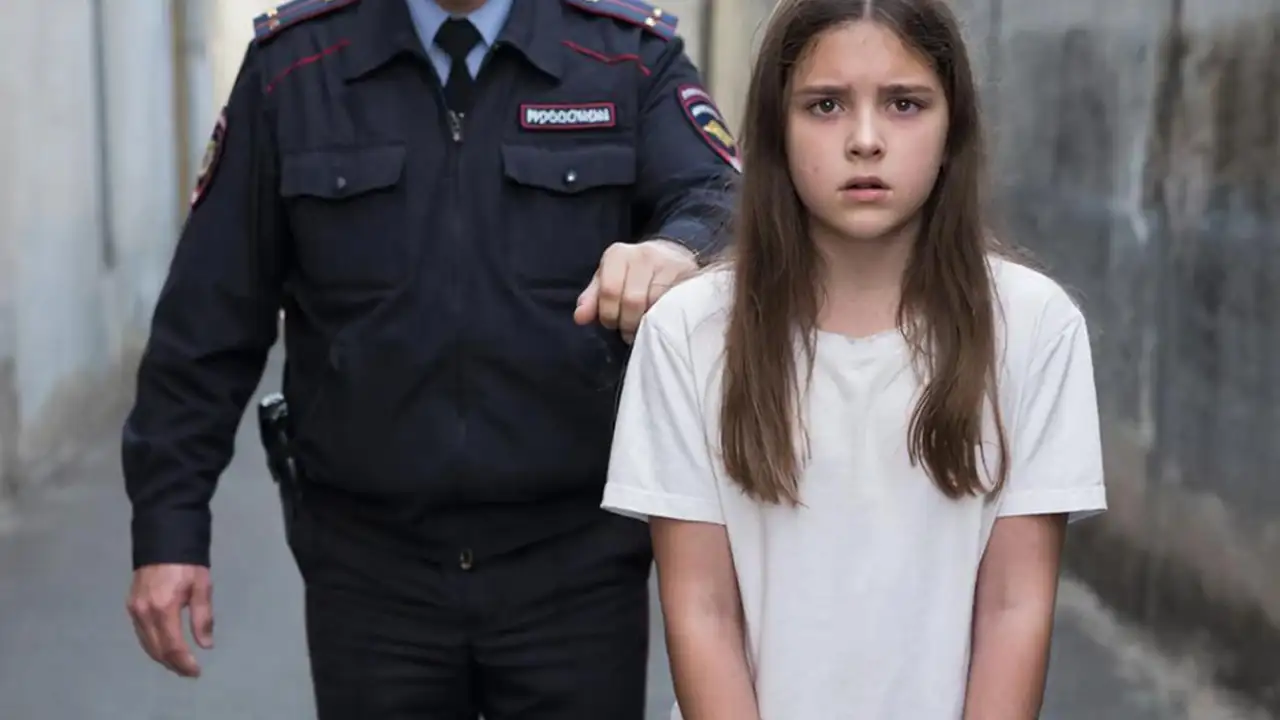 Подростка задерживает полиция.