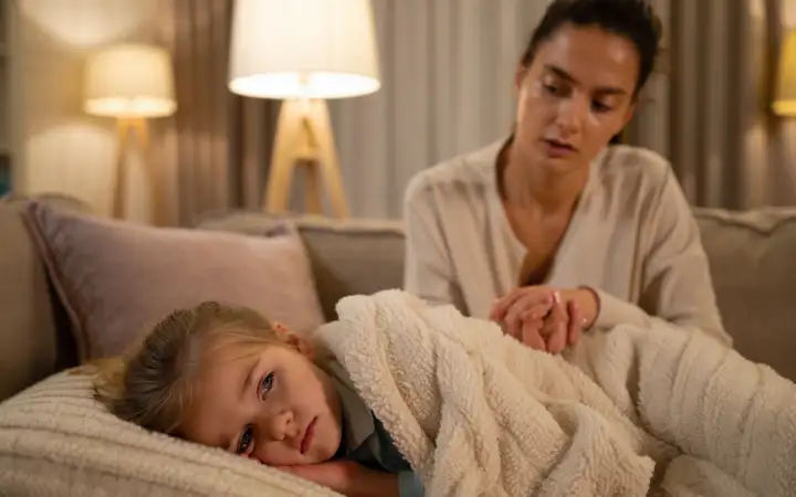 Ребенок болеет.