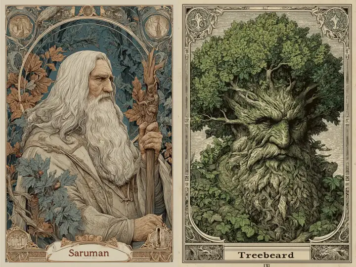 Саруман и Древобород.