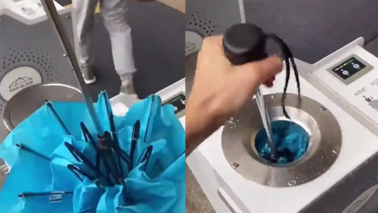 Устройство для сушки зонтиков.