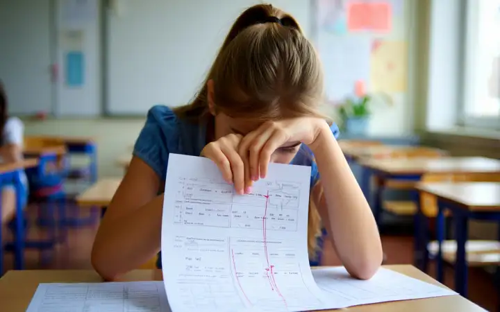 Девочка в школе.