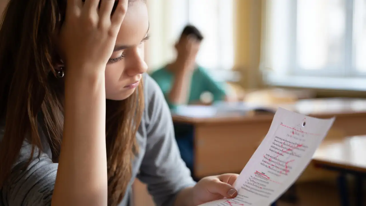 Девочка в школе.