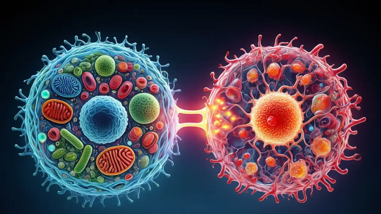 Превращение обычной клетки в раковую.