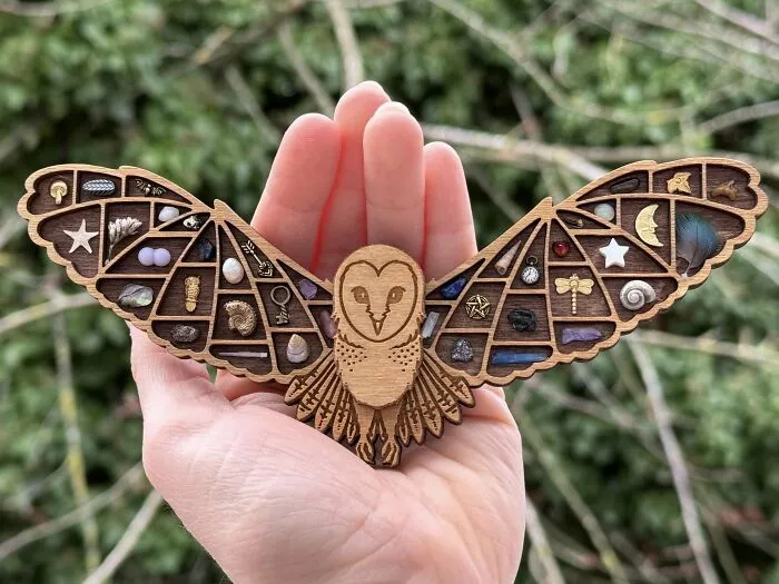 «Представляю вам мою сову для хранения мелких вещей».