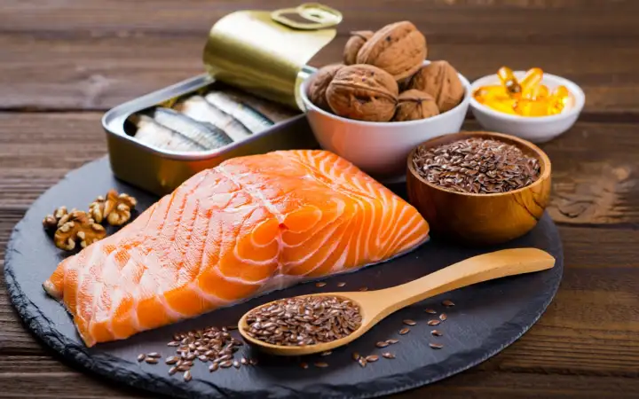 Продукты, богатые омега-3 жирными кислотами.