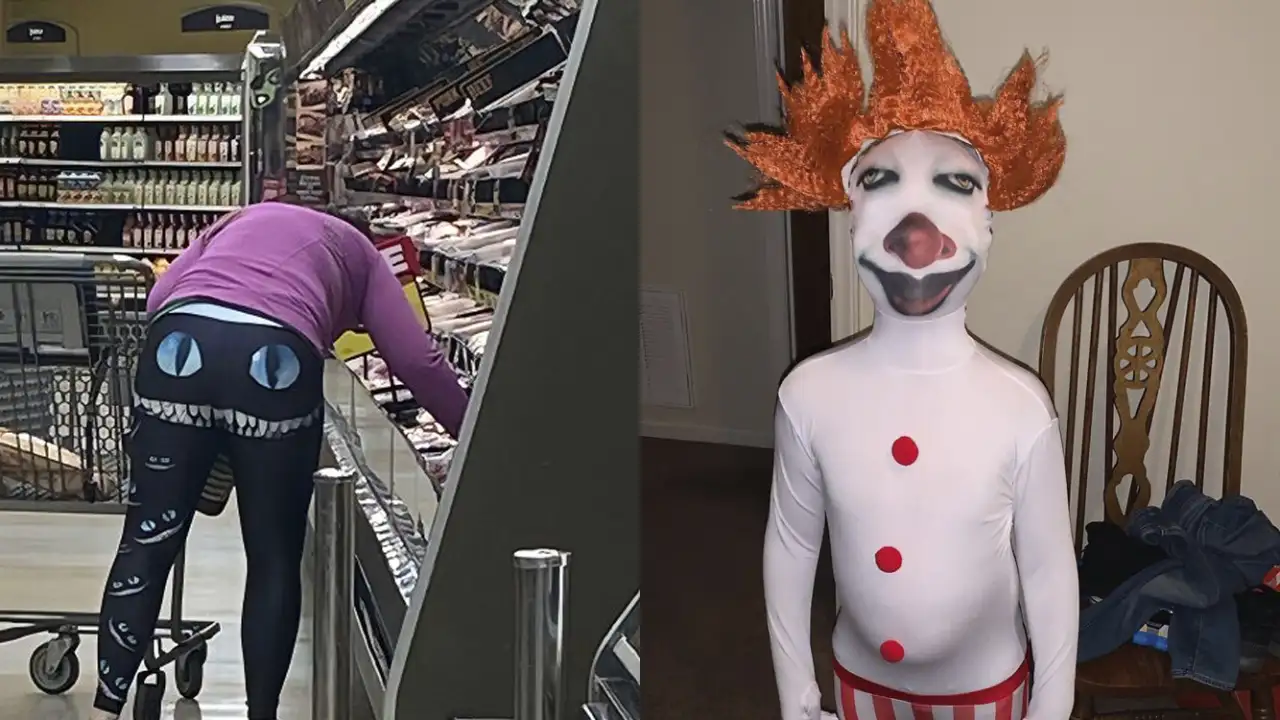 Фотографии со странными нарядами.