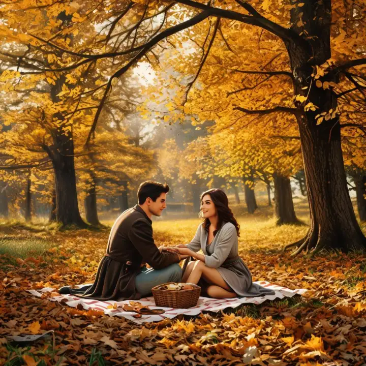 Пикник на осенней природе. Пикник на осенней природе.