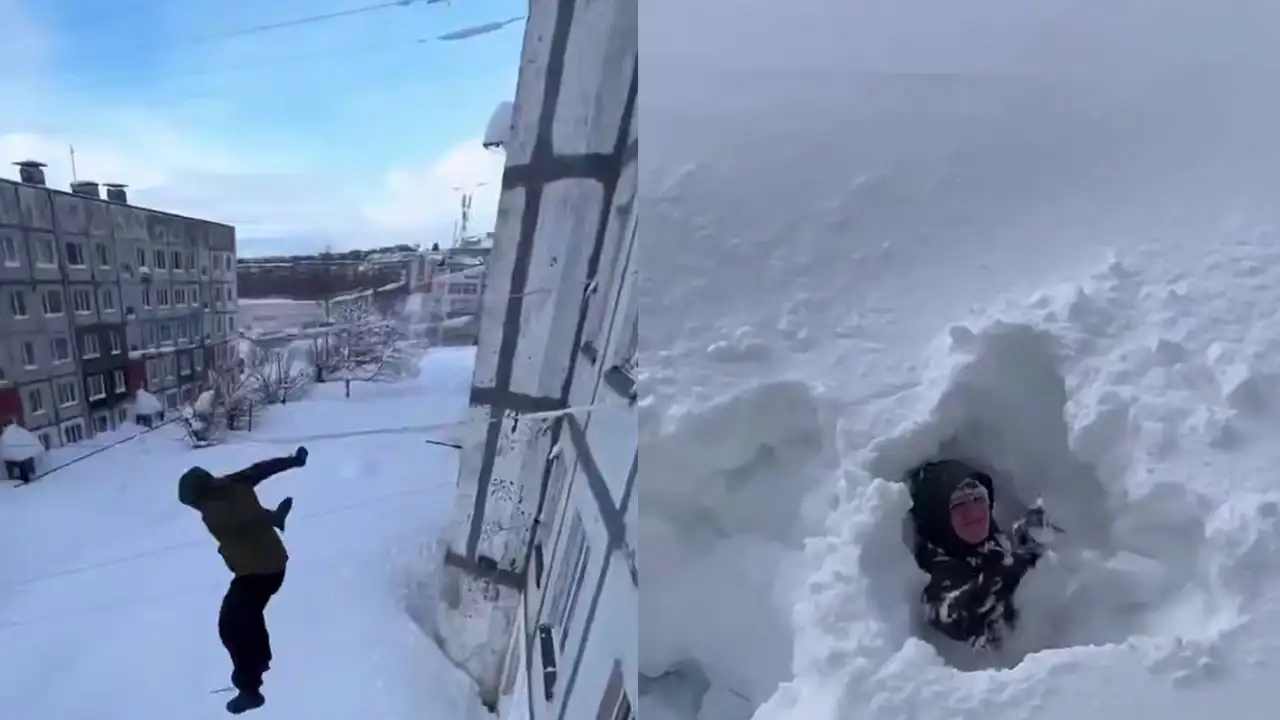 Снег на Камчатке.