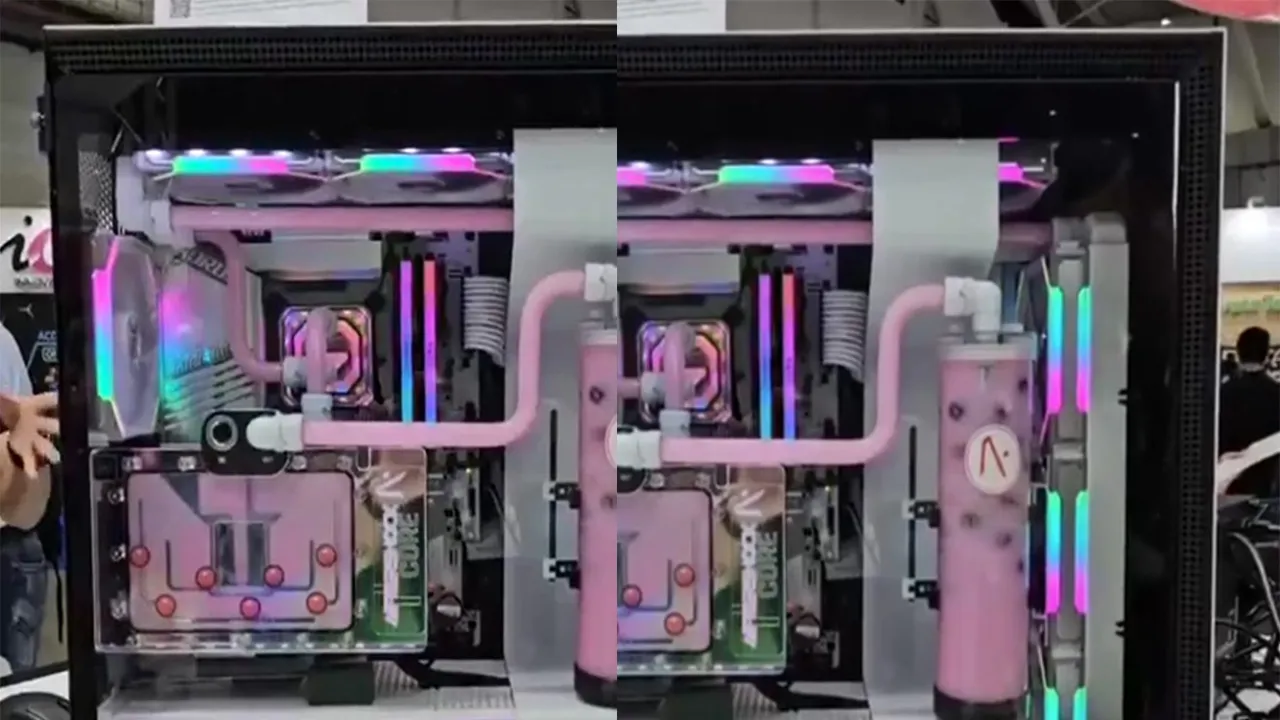 Компьютер с системой охлаждения на молочном коктейле.